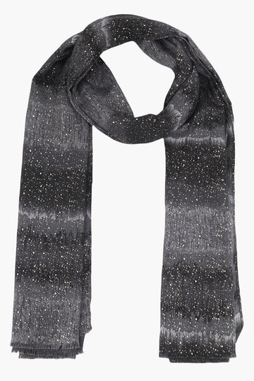 tierney-black-ombre-stripe-lightweight-scarf-sparkly-foil-speckles