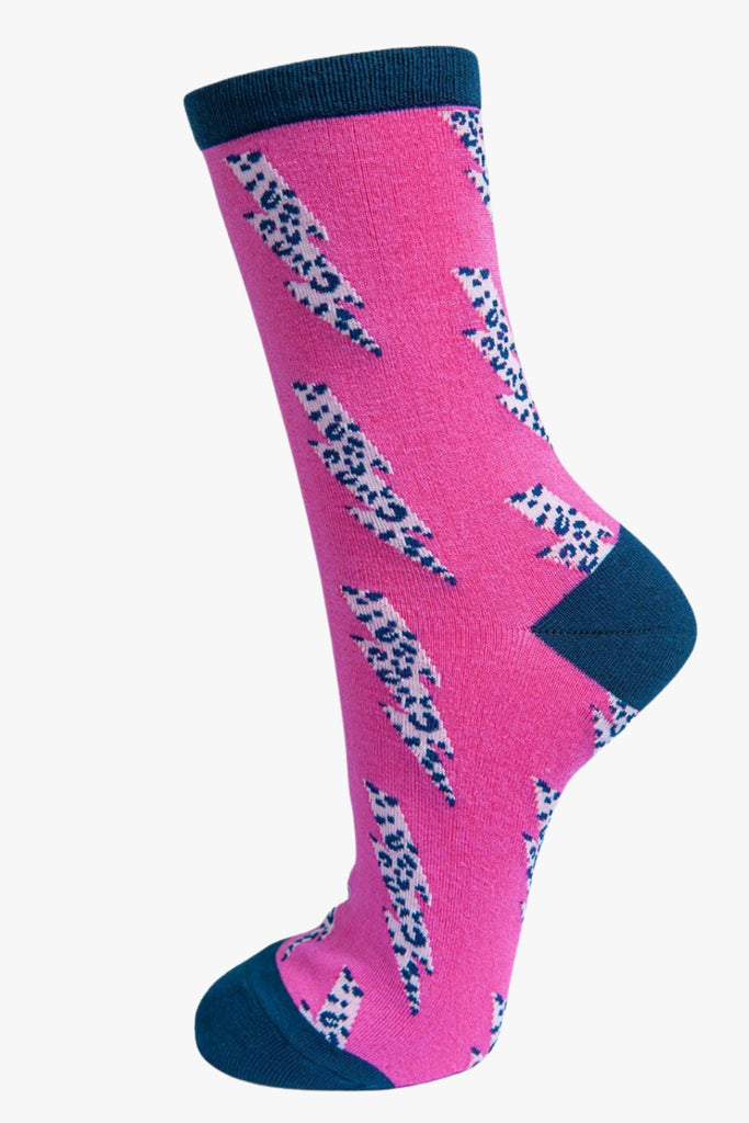 womens-socks-gift-box-pink-lightning-bolts-pink