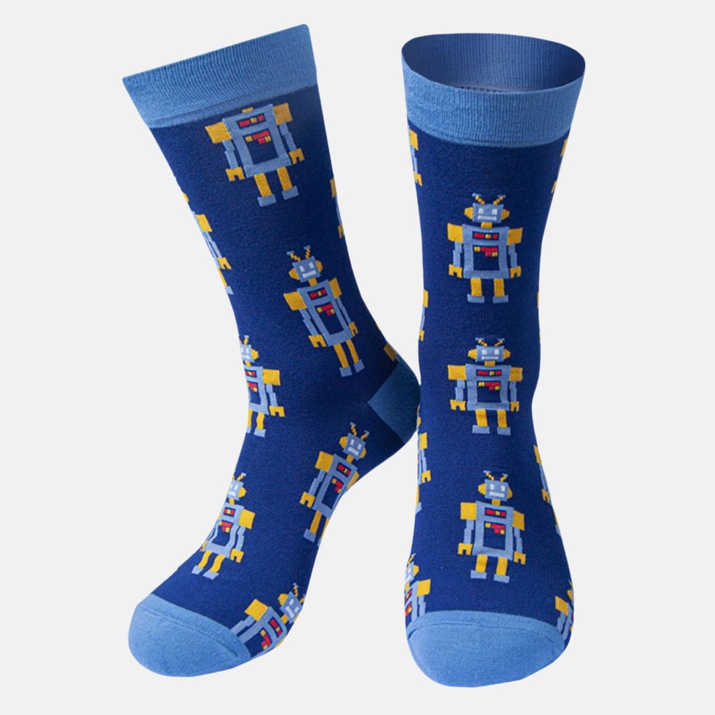 mens-socks-gift-box-black-retro-robots-blue