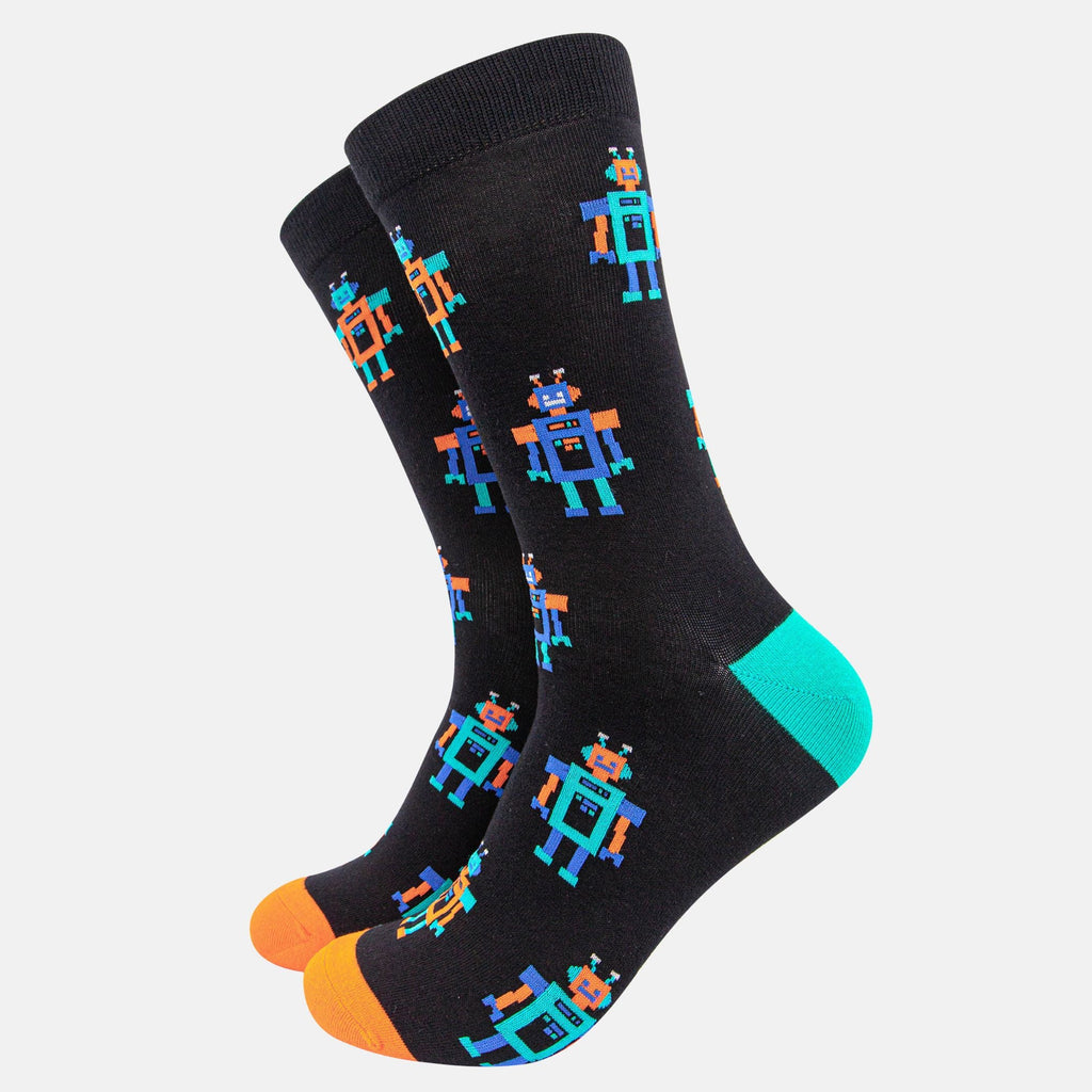 mens-socks-gift-box-black-retro-robots-black
