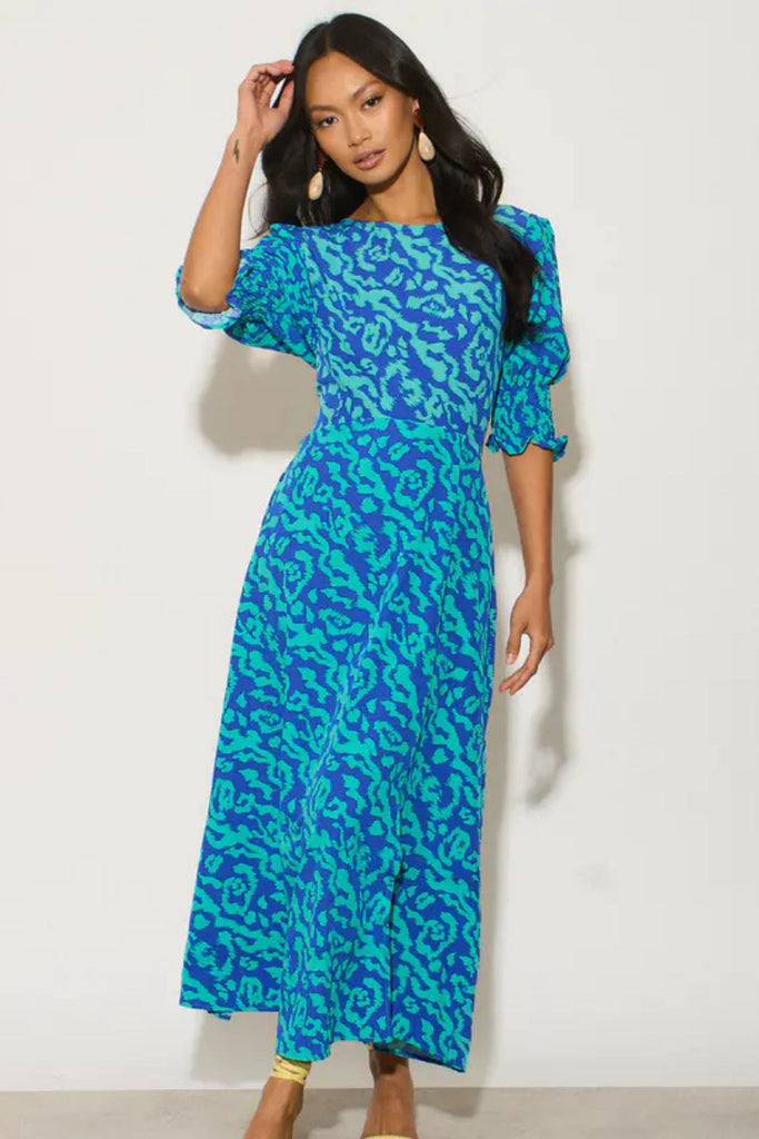 hazel-midi-tea-dress-blue-animal-print-3