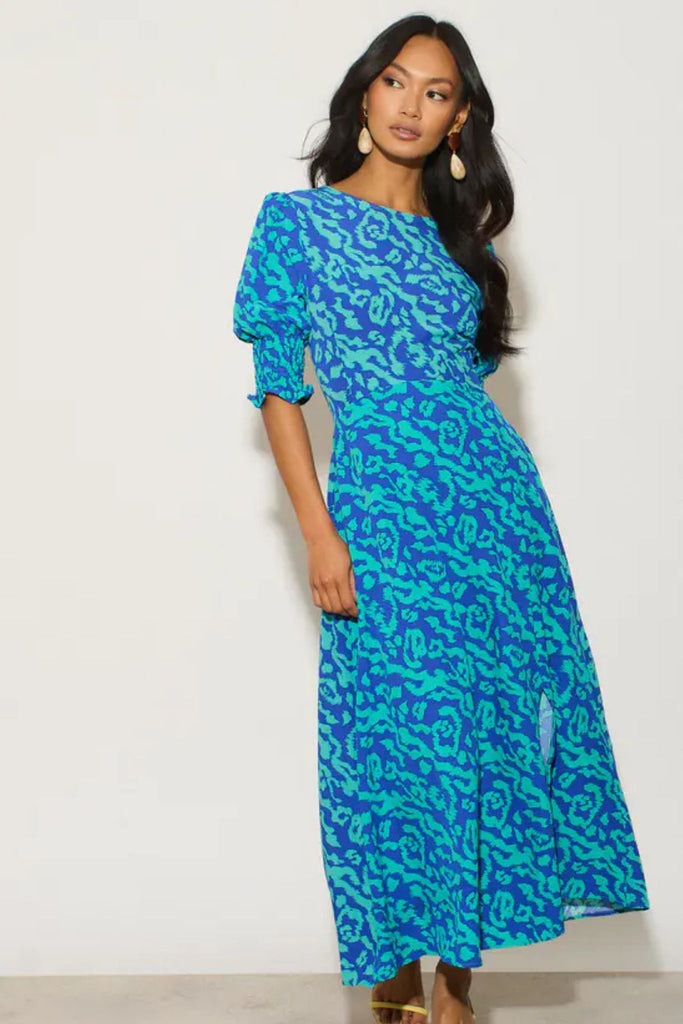 hazel-midi-tea-dress-blue-animal-print-4
