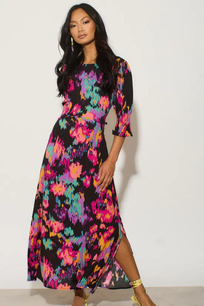 hazel-midi-tea-dress-black-multi-abstract-floral-4