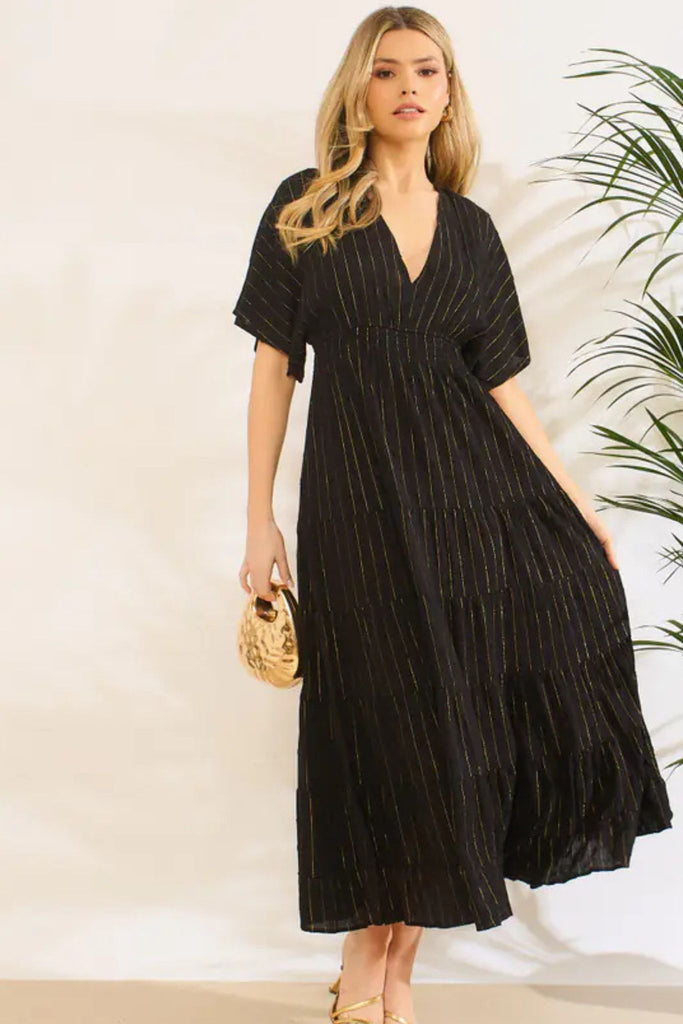 sienna-maxi-kaftan-dress-black-gold-metallic-stripe-3