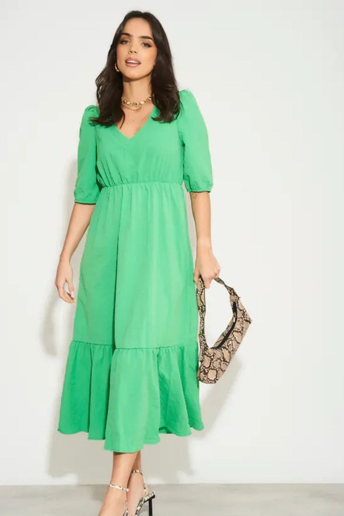 tiered-v-neck-midaxi-dress-green-4
