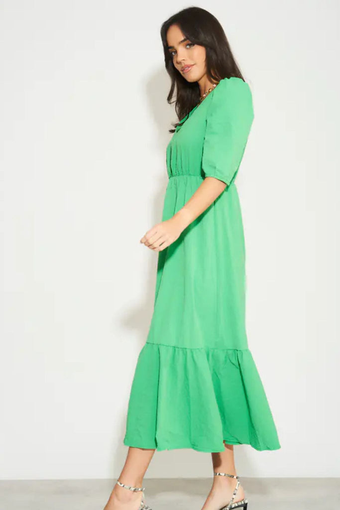 tiered-v-neck-midaxi-dress-green-3