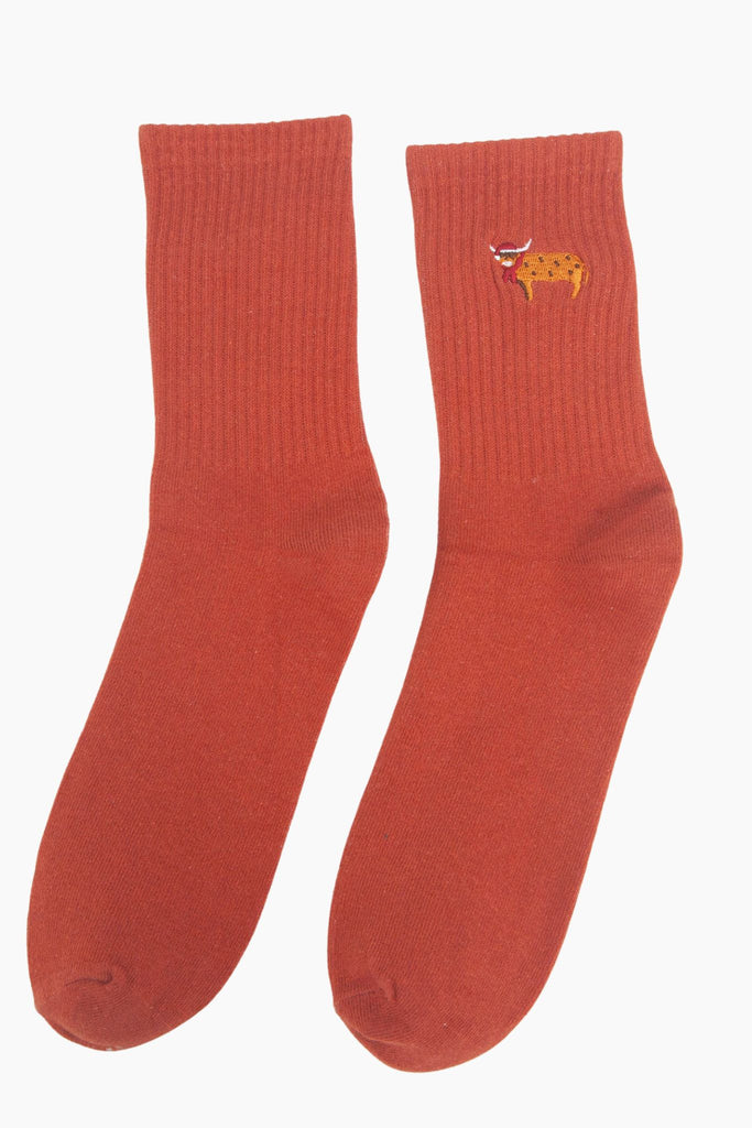 mens-christmas-highland-cow-embroidered-cotton-socks-5-pack-orange