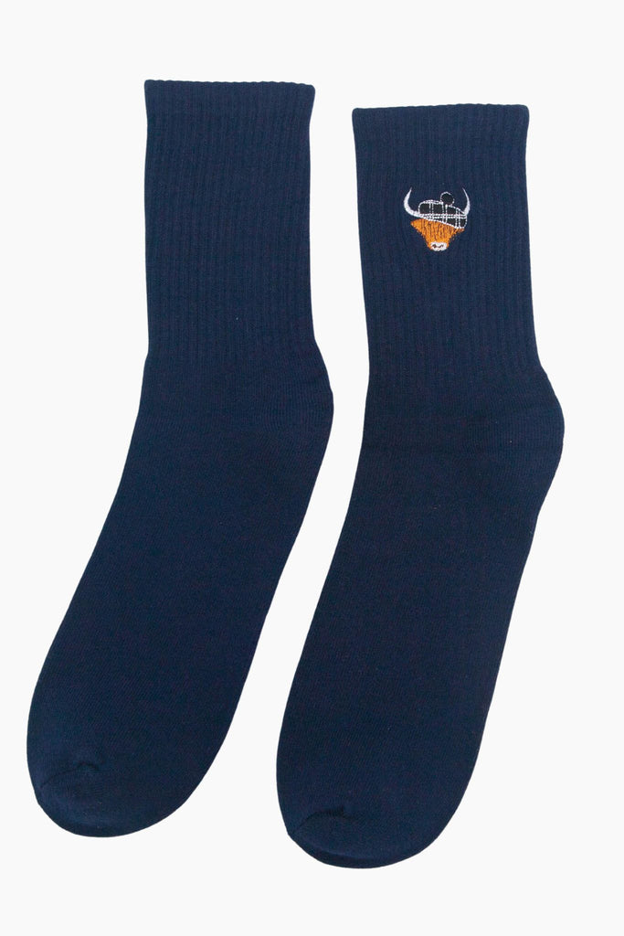 mens-highland-cow-tartan-embroidered-cotton-socks-4-pack-navy