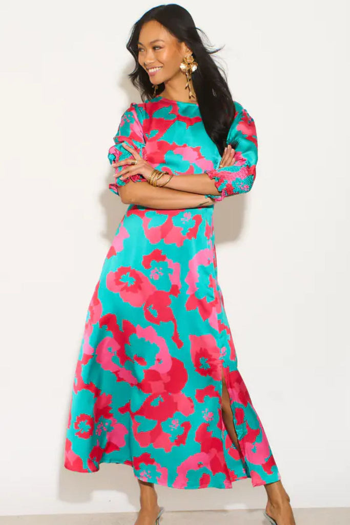 hazel-midi-tea-dress-turquoise-hot-pink-floral-print-5