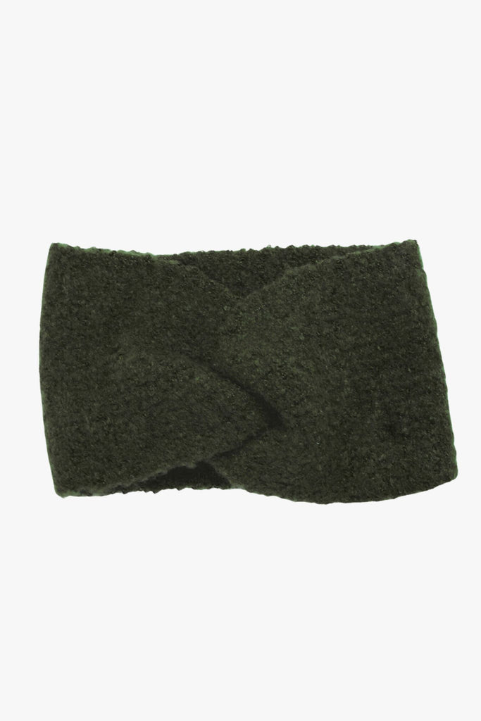 khaki green twist front headband