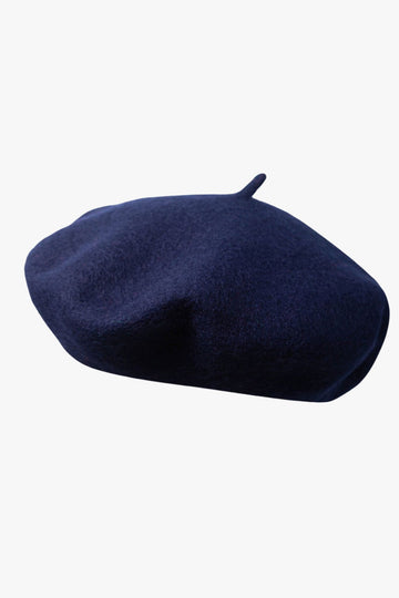 navy blue winter beret hat