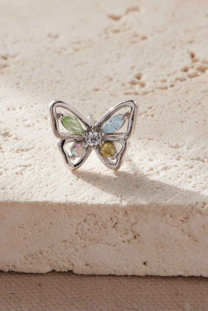 close up of the colourful cz crystals