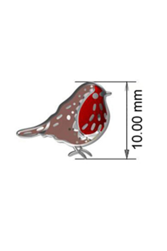 showing the dimernsions of the earrings at 10mm in height