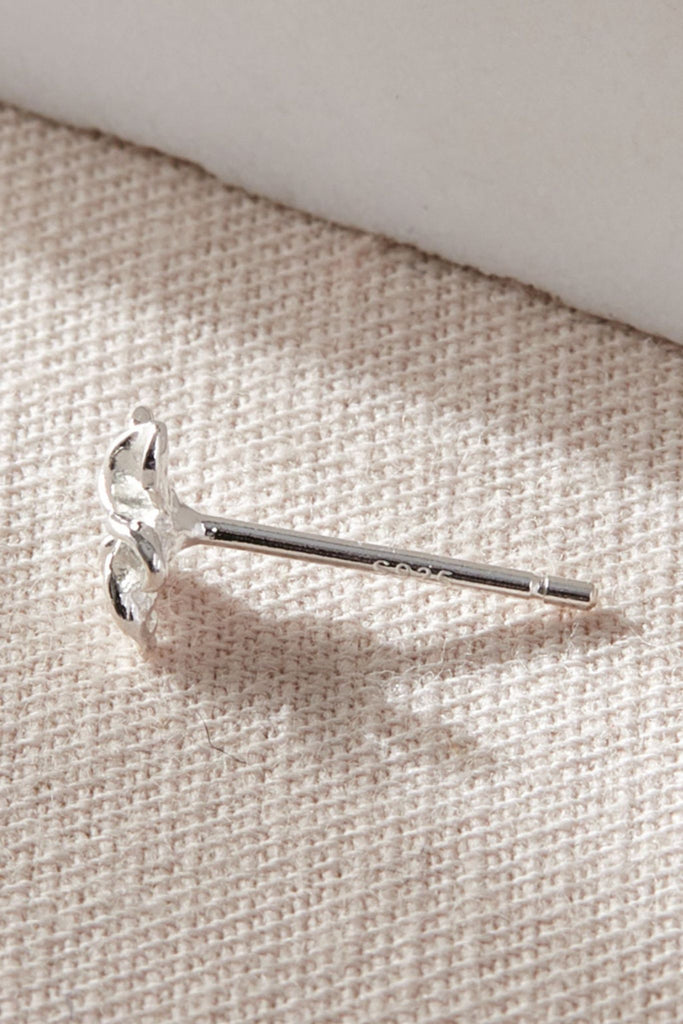 showing the S925 stamp on the pin of the earrings