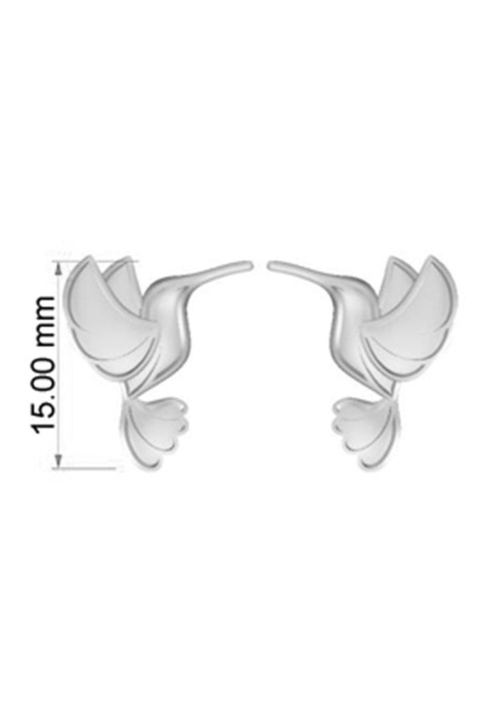 dimensions of the earrings, 15mm in height