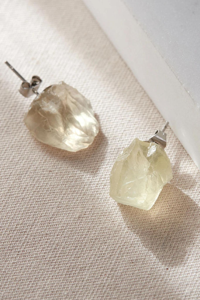 close up of the yellow crystal studs