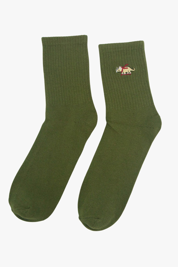 mens-christmas-dinosaurs-embroidered-cotton-socks-5-pack-green