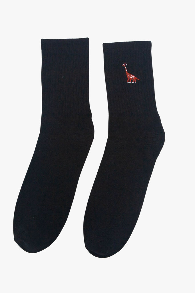 mens-christmas-dinosaurs-embroidered-cotton-socks-5-pack-black