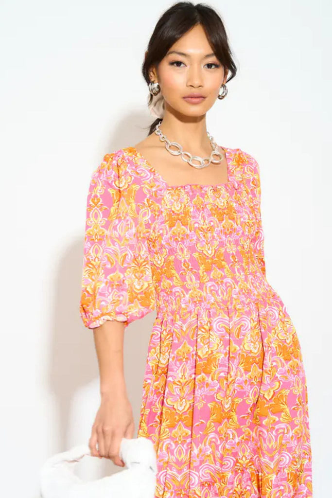 tiered-maxi-milkmaid-dress-pink-fleur-de-lis-2