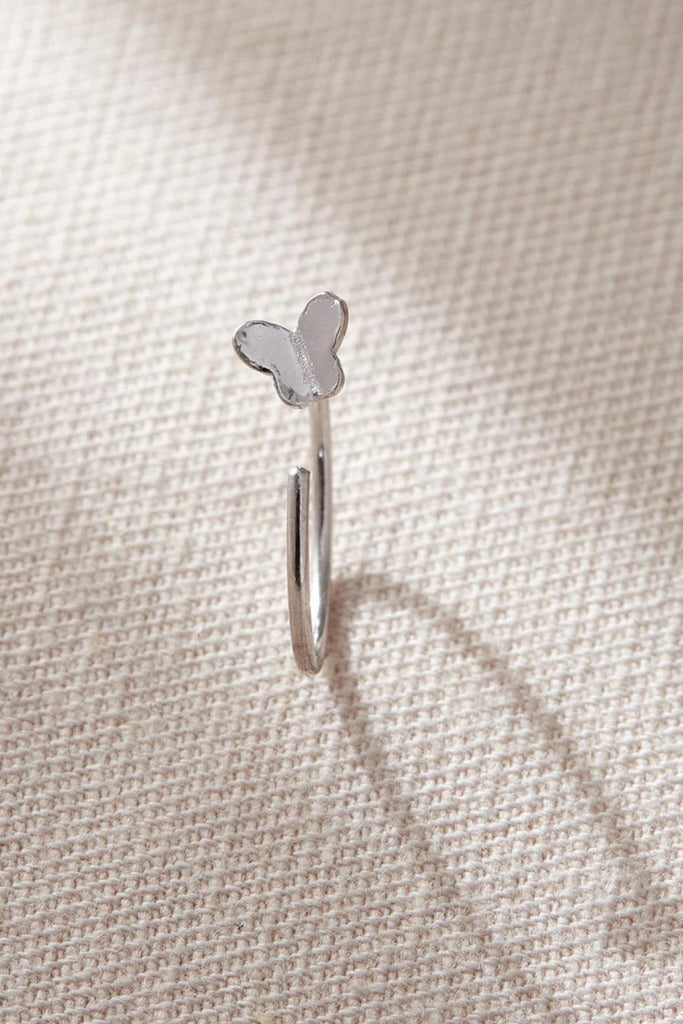 close up of the butterfly detail on the earrings