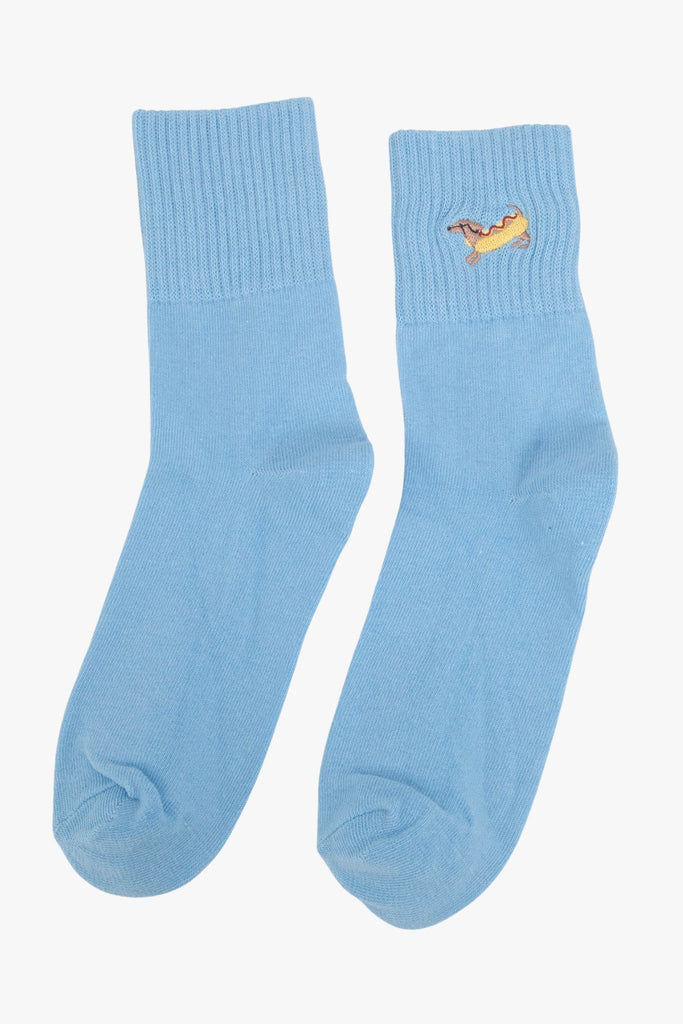 womens-hot-dog-embroidered-cotton-ankle-socks-5-pack-blue