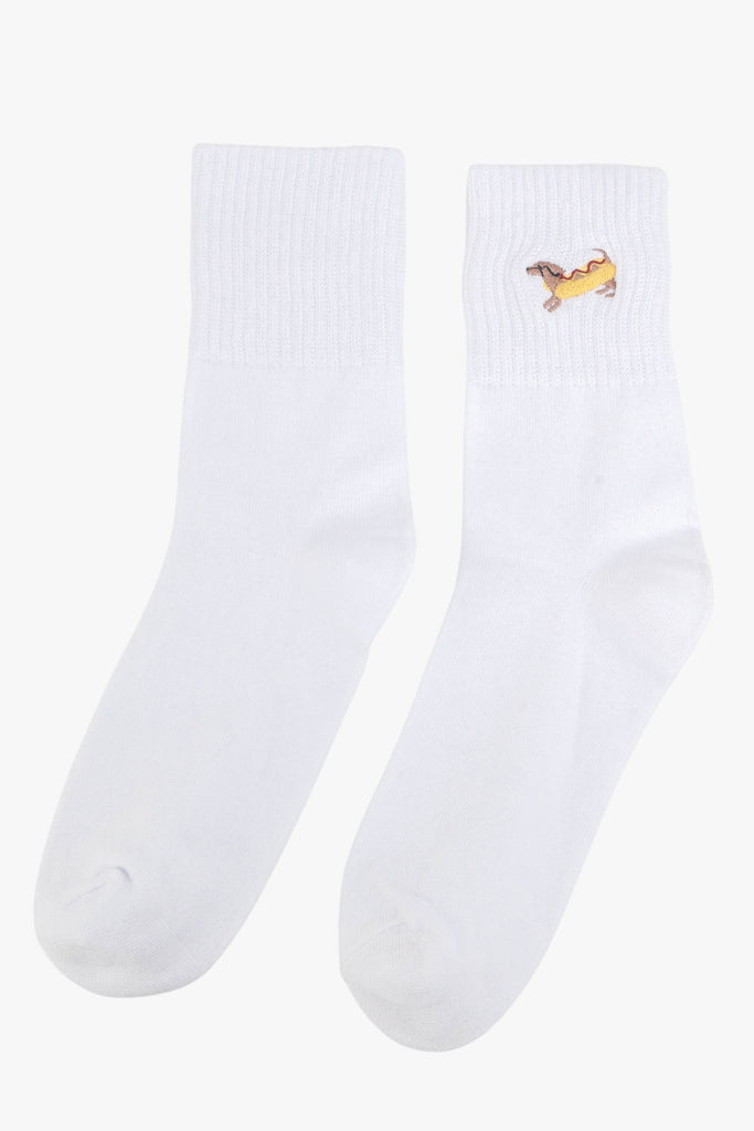 womens-hot-dog-embroidered-cotton-ankle-socks-5-pack-white