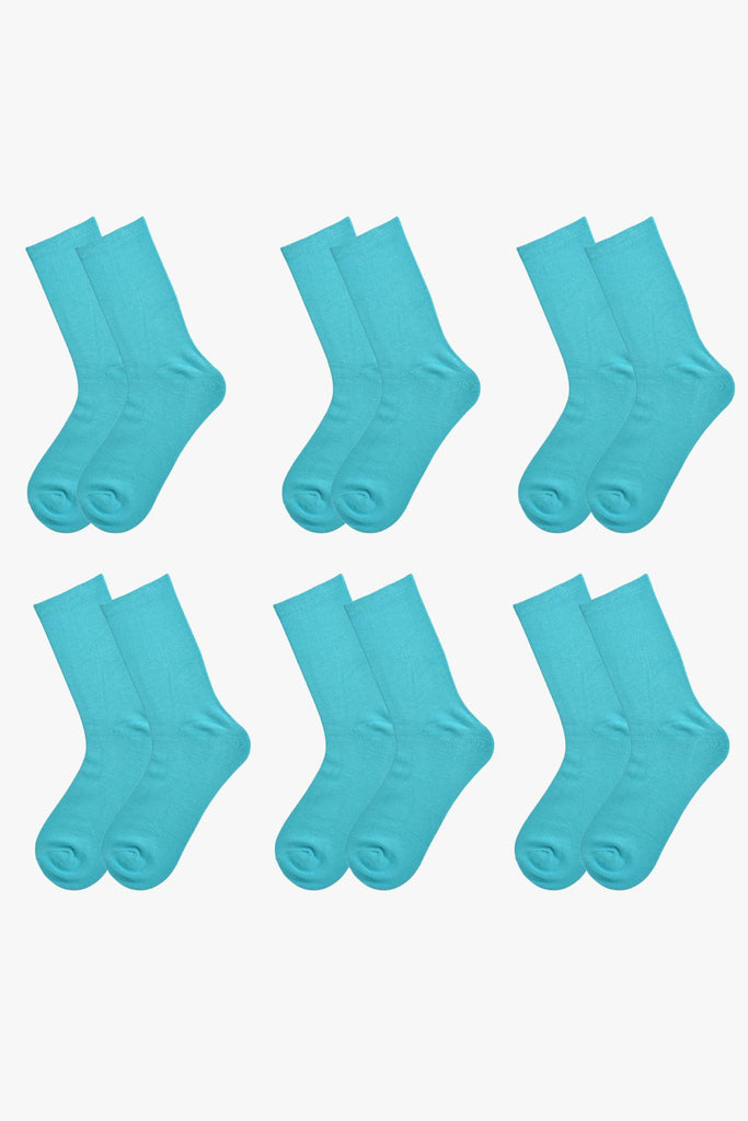 womens-turquoise-bamboo-socks-6-pack-multipack