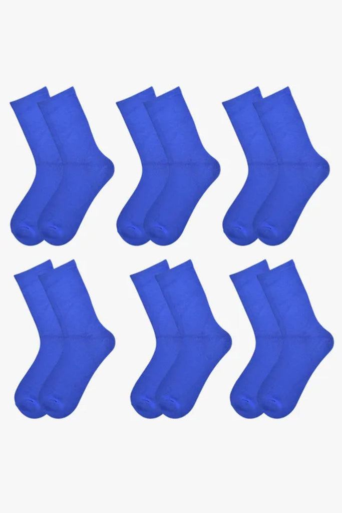 womens-royal-blue-bamboo-socks-6-pack-multipack