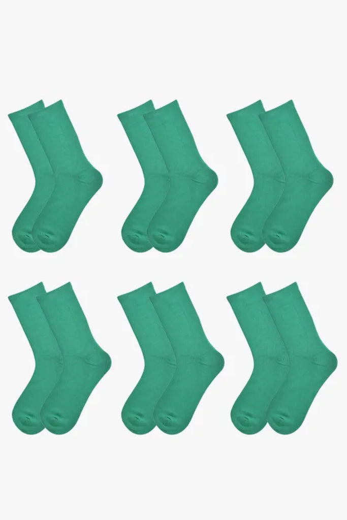 womens-bright-green-bamboo-socks-6-pack-multipack