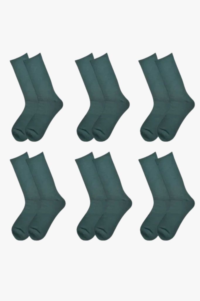 mens-forest-green-bamboo-socks-6-pack-multipack