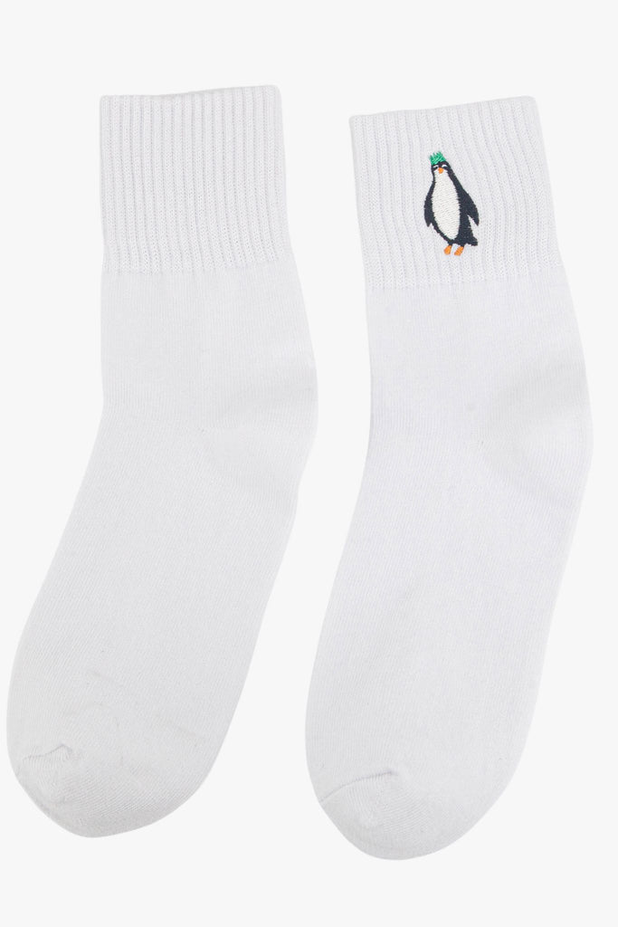 womens-party-penguins-embroidered-cotton-ankle-socks-5-pack-white