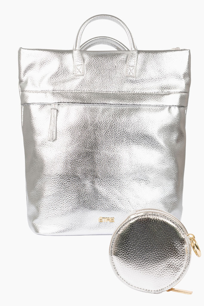 silver-backpack-coin-purse-travel-set-2-piece-rucksack-wallet