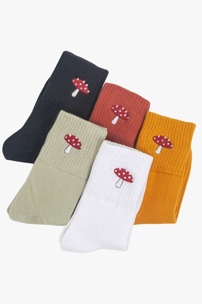 womens-toadstools-embroidered-cotton-ankle-socks-5-pack-multipack