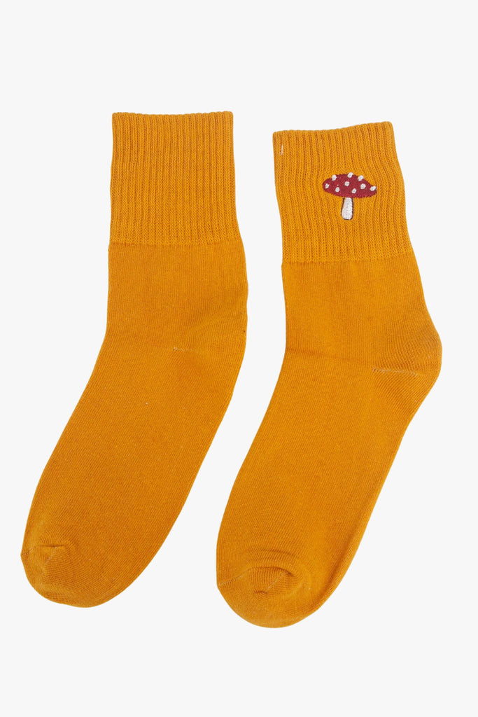 womens-toadstools-embroidered-cotton-ankle-socks-5-pack-mustard-yellow
