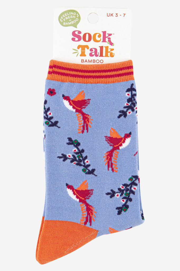 womens bamboo hummingbird socks uk size 3-7