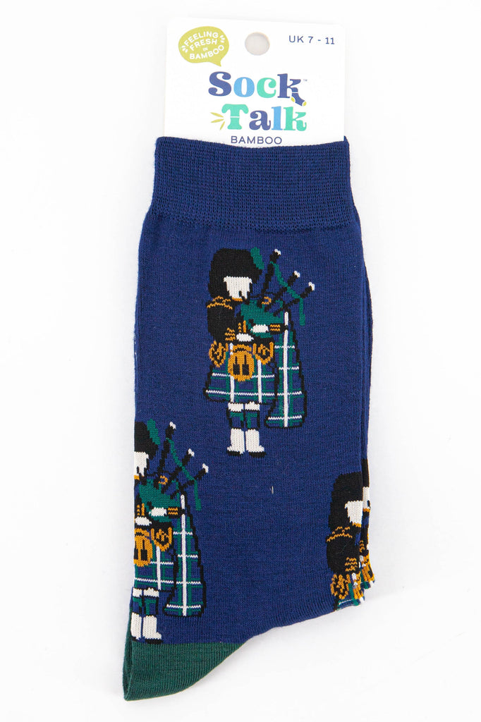mens scottish piper bamboo socks uk size 7-11