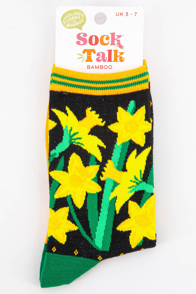 womens welsh daffodil bamboo socks uk size 3-7