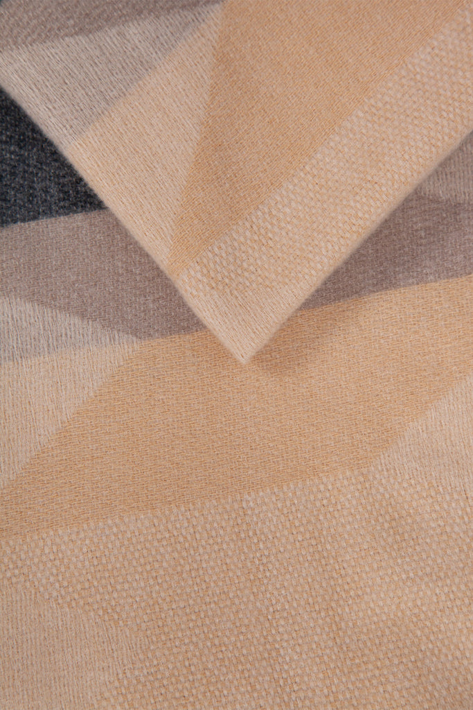 close up of the fabric and aztec print