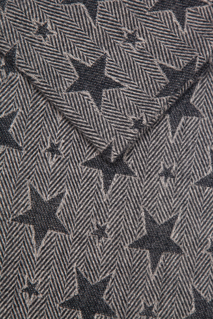 close up image of the star pattern and the fabric